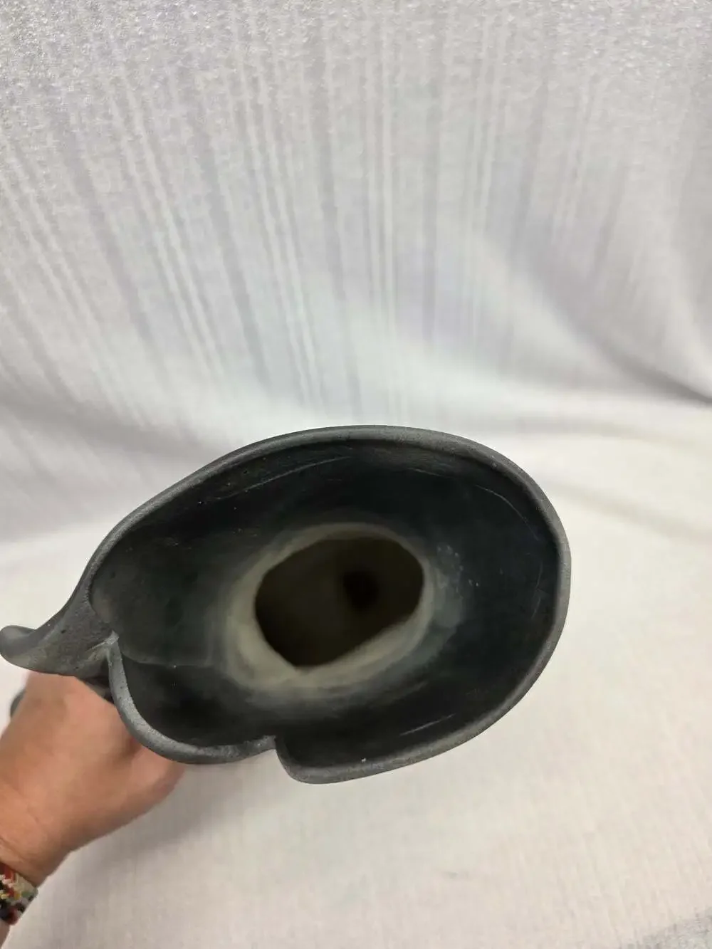 Vintage Atlantic Mold Ceramic Victorian High-Button Boot Vase Planter